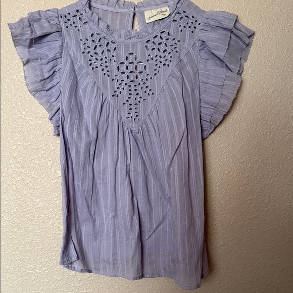 Universal Thread | Tops | Universal Thread Lavender Eyelet Ruffle ...